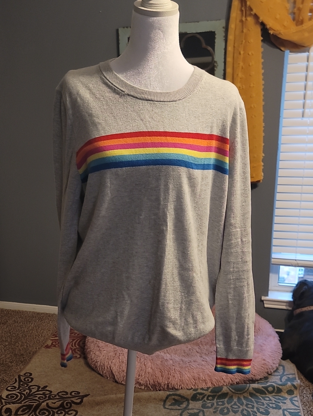 Lightweight Vintage Rainbow Sweater